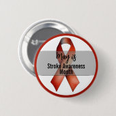 May Stroke Awareness Month lint Ronde Button 5,7 Cm (Voorkant /achterkant)