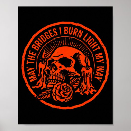May The Bridges I Burn Light My Way  Poster (Voorkant)