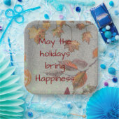 May the holidays bring Happiness Papieren Bordje (Feest)