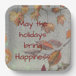 May the holidays bring Happiness Papieren Bordje