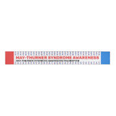 May-Thurner Syndrome Awareness Pattern Ribbon Grosgrain Lint (Voorkant)
