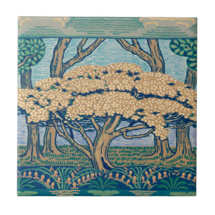 May Tree Frieze, ontworpen door Walter Crane 1896 Tegeltje
