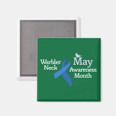 May Warbler Nek Awareness Maand Magneet (Voorkant / Achterkant)