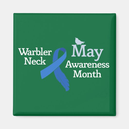 May Warbler Nek Awareness Maand Magneet (Voorkant)