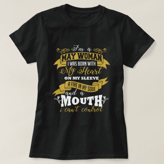 May Woman Birthday T-shirt (Design voorkant)