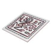 Maya-aapsymbool Tegeltje (Zijkant)