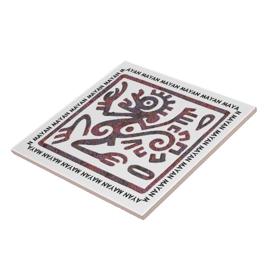 Maya-aapsymbool Tegeltje (Zijkant)
