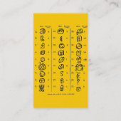 Maya Alphabet Visitekaartje (Achterkant)