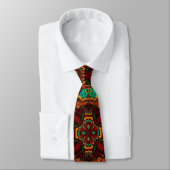 Maya Aztec Shaman Motif Mens Cravate de mode (Attaché)