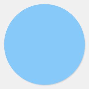 Maya Blue effen kleur Ronde Sticker