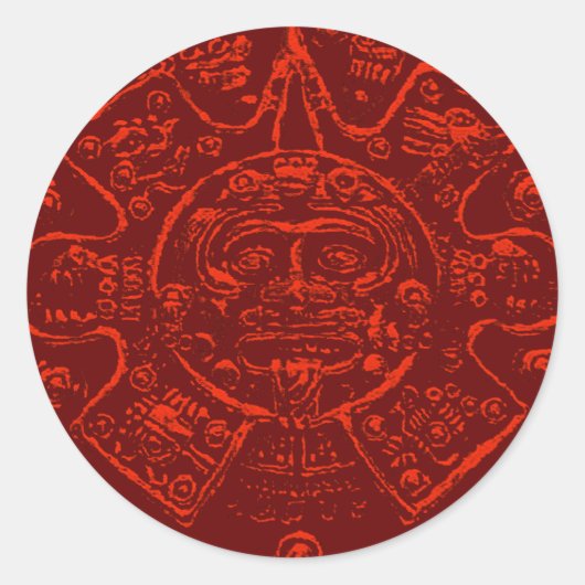 Maya Calendar-Afbeelding Ronde Sticker (Voorkant)