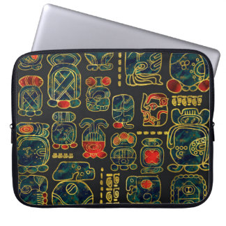 Maya Calendar Glyphs compositie Laptop Sleeve