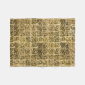 Maya- en aztec-glyphs goud op  textuur fleece deken (Voorkant (Horizontaal))