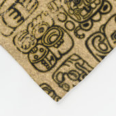Maya- en aztec-glyphs goud op  textuur fleece deken (Hoek)