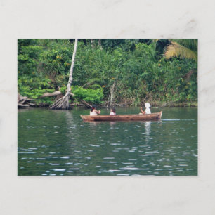Maya Girls in Cayuco, Rio Dulce, Guatemala Briefkaart