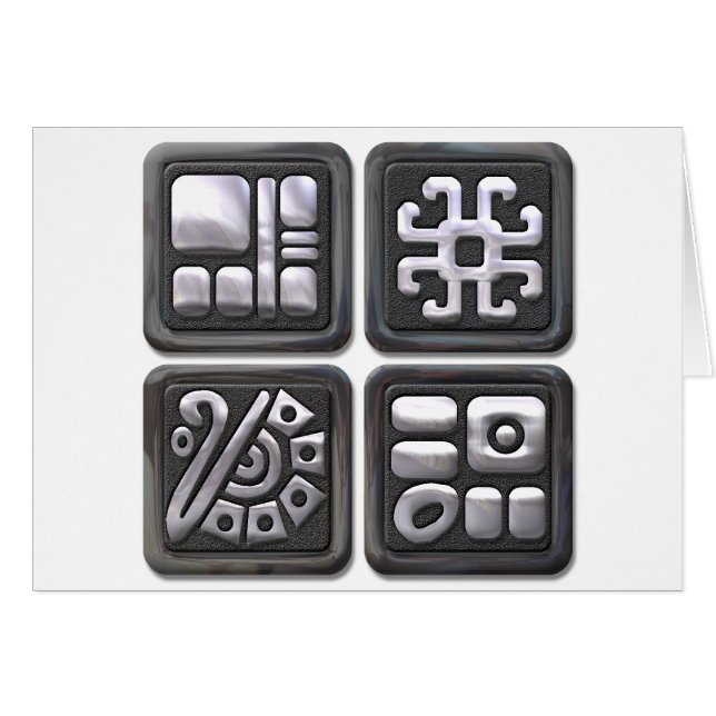 Maya Glyphs noir et argent (Devant horizontal)