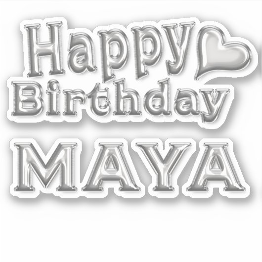 Maya Happy Birthday Autocollants (Devant)