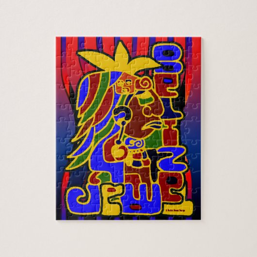 Maya head puzzel legpuzzel (Verticaal)