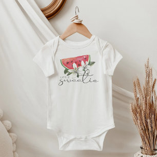 MAYA Little Sweetie Summer Watermelon White Floral Romper