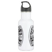 Maya, Mexicaanse hiërogliefen (Maya) Waterfles (Achterkant)