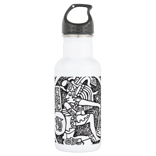 Maya, Mexicaanse hiërogliefen (Maya) Waterfles (Voorkant)