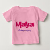 Maya Naam Kleding Bedrijf Baby Shirten (Voorkant)