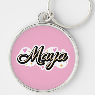 Maya naam schattig ontwerp sleutelhanger