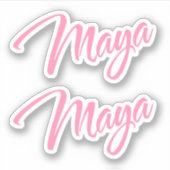 Maya naam x2 sticker (Voorkant)