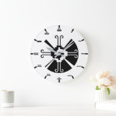 Maya numerals - Hunab Ku Wall Clock. Grote Klok (Huis)