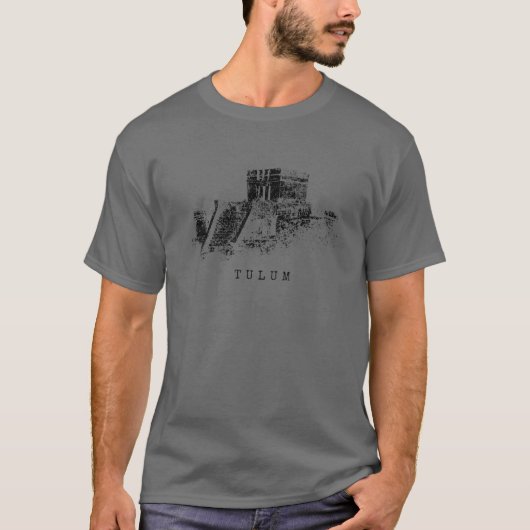 Maya Site Tulum Mexico Ruins Caribbean Riv T-shirt (Voorkant)