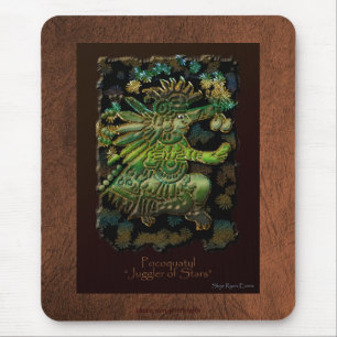Maya Star-jongleren God op Faux Leather Mousepad Muismat