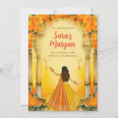 Maya-uitnodigingen & Haldi nodigt Digital uit Kaart (Voorkant)