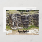 Maya zonnegod - Altun Ha, Belize Briefkaart (Voorkant / Achterkant)