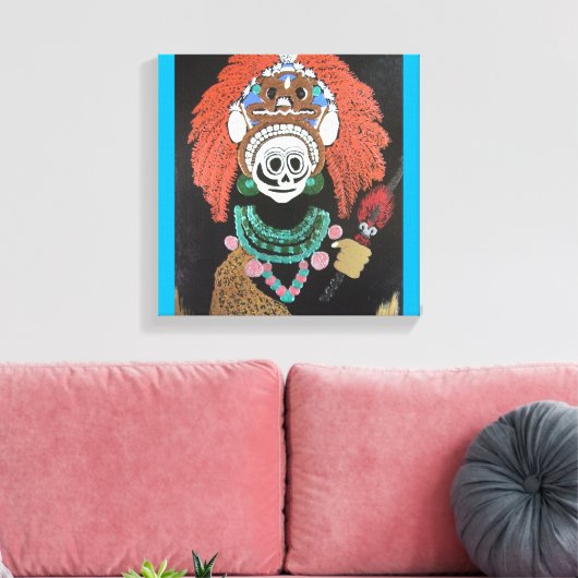 Mayaanse snufkokers "geboren uit vuur" canvas afdruk (Insitu (Woonkamer))