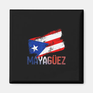 Mayagüez Stad Puerto Rico Vlag Vintage Roots Boric Magneet
