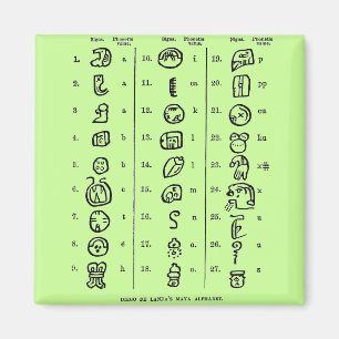 Mayan Alfabet Magneet