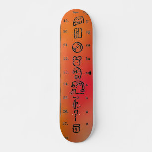Mayan Alfabet Skateboard