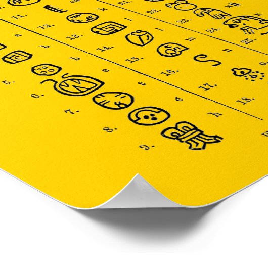 Mayan Alphabet Poster (Hoek)