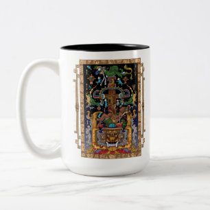 Mayan Astronaut King Pakal Tweekleurige Koffiemok