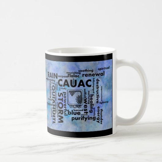 Mayan Aztec Birth Word Cloud Cauac Quiahuitl Mok (Rechts)