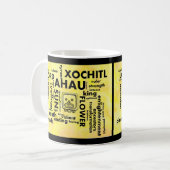 Mayan Aztec Birthday Word Cloud Ahau Xochitl Mok (Voorkant links)