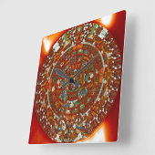 Mayan Aztec Calendar Square Wall klok (Hoek)