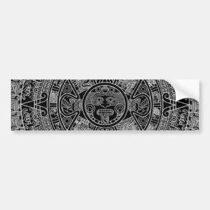 Mayan Aztec Calendar (zwart) 12.21.2012 Bumpersticker