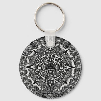 Mayan Aztec Calendar (zwart) dec.21, 2012 Sleutelhanger