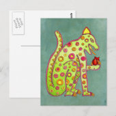 Mayan Aztec Jaguar sur la carte postale Arrière -  (Devant / Derrière)