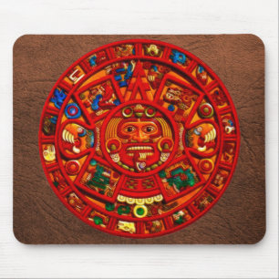 Mayan-Aztec Sacred Sun Calendar Art Mousepad Muismat