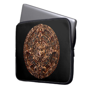 Mayan-Aztec Sun Calendar Old Mexico-laptophoes Laptop Sleeve