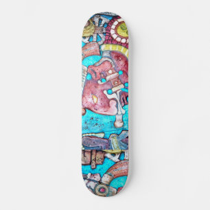 Mayan Azteekse Hoge ontwerp van het dek van de Skateboard