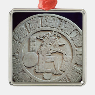 Mayan ball court marker, van Chinkultic Metalen Ornament