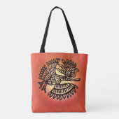Mayan Bird Art Symbol Draagtas (Achterkant)